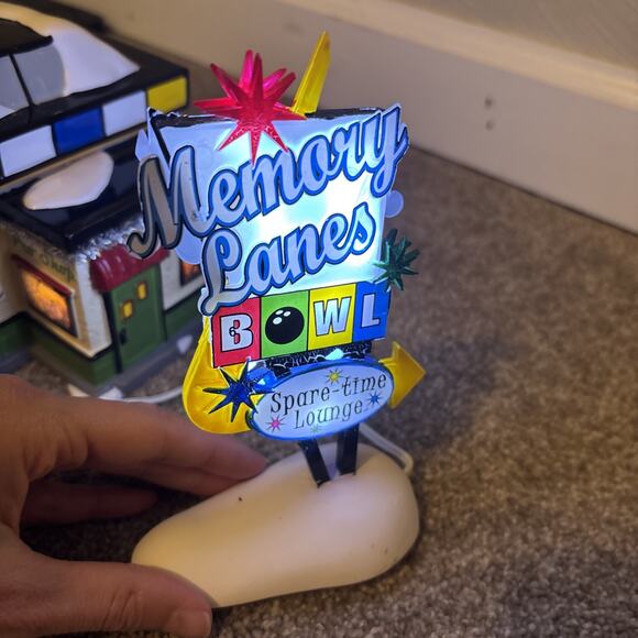 Dept. 56 Snow Village Memory Lanes Bowl - Picture 16 of 16